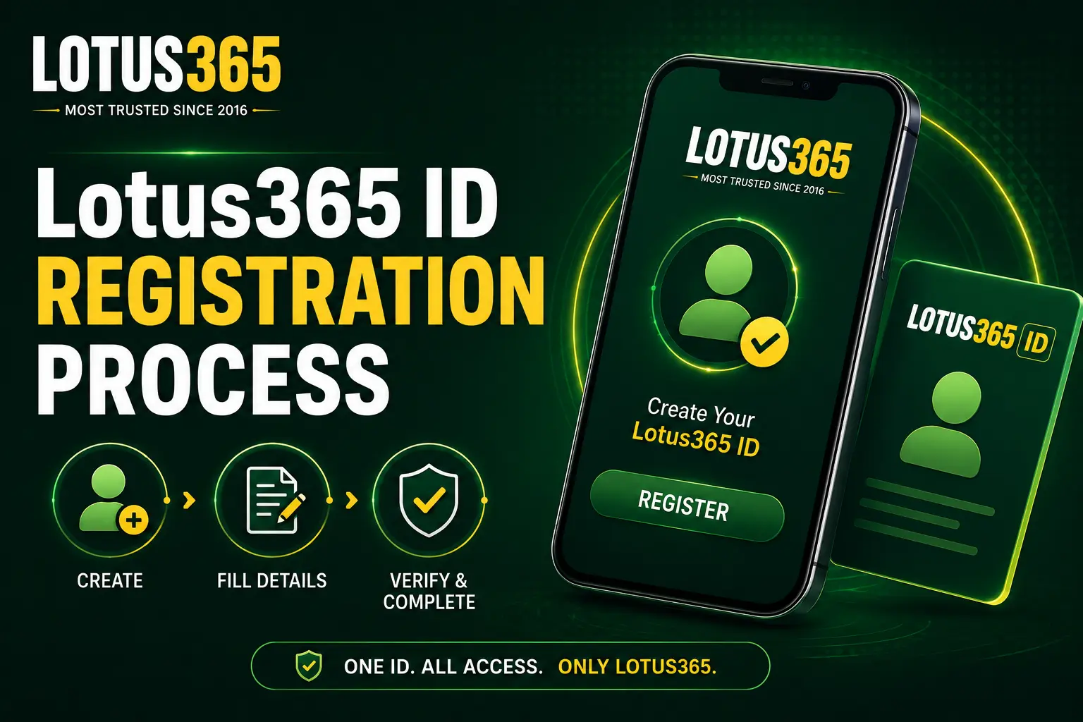 Lotus365 ID registration process steps